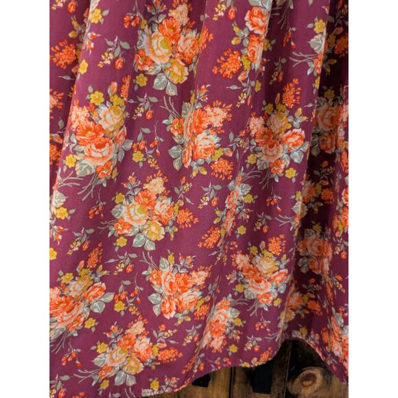 Bonnie Jean Big girls size 16 red floral striped boho short sleeve dress GUC - Picture 5 of 9